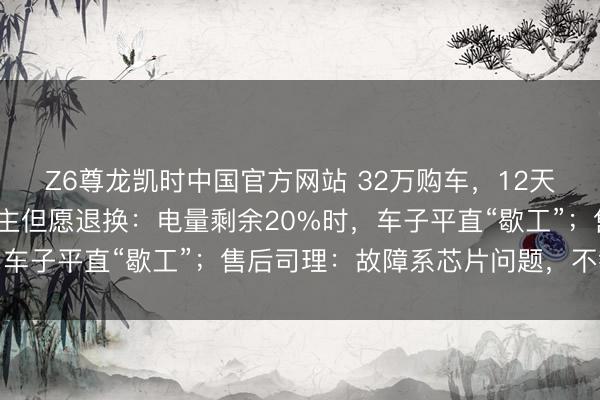 Z6尊龙凯时中国官方网站 32万购车，12天返厂大修，问界M7车主但愿退换：电量剩余20%时，车子平直“歇工”；售后司理：故障系芯片问题，不行退换