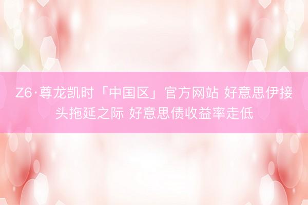 Z6·尊龙凯时「中国区」官方网站 好意思伊接头拖延之际 好意思债收益率走低