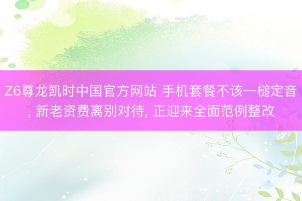 Z6尊龙凯时中国官方网站 手机套餐不该一槌定音， 新老资费离别对待， 正迎来全面范例整改