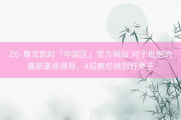 Z6·尊龙凯时「中国区」官方网站 对于枇杷的最新豪侈领导，4招教你挑到好果子