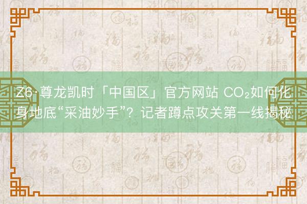 Z6·尊龙凯时「中国区」官方网站 CO₂如何化身地底“采油妙手”？记者蹲点攻关第一线揭秘