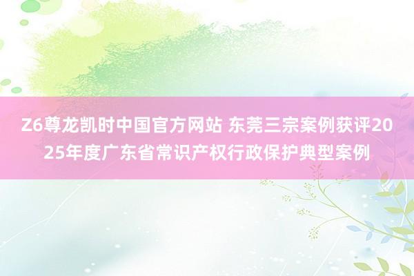 Z6尊龙凯时中国官方网站 东莞三宗案例获评2025年度广东省常识产权行政保护典型案例