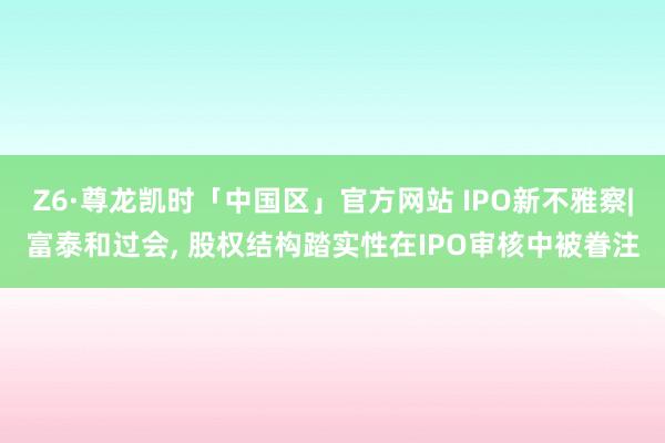 Z6·尊龙凯时「中国区」官方网站 IPO新不雅察|富泰和过会， 股权结构踏实性在IPO审核中被眷注