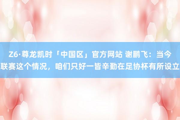 Z6·尊龙凯时「中国区」官方网站 谢鹏飞:当今联赛这个情况,咱们只好一皆辛勤在足协杯有所设立